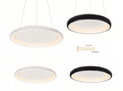 ACA  LED stropní svítidlo DIANA 48W/230V/3000K/4610Lm/270°/IP20, Flicker free, černé