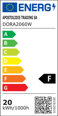 ACA Lightning  LED přisazené svítidlo DORA 20W/230V/6000K/1800Lm/110°/IP65/IK08, oválné bílé