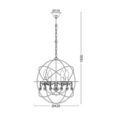 ACA  Závěsné svítidlo CATANIA max. 4x40W/E14/230V/IP20, průměr 42cm