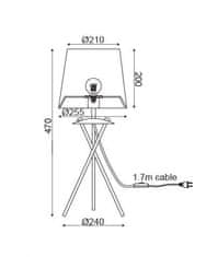 ACA  Stolní lampa AGATHA max. 40W/E14/230V/IP20, bílá