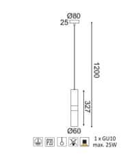 ACA  Závěsné svítidlo DA VINCI max. 25W/GU10/230V/IP20