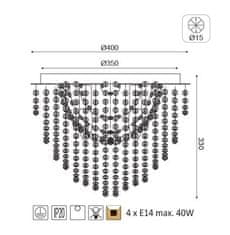 ACA  Stropní svítidlo MISSY max. 4x40W/E14/230V/IP20