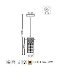 ACA  Závěsné svítidlo MIA max. 60W/E14/230V/IP20