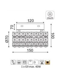 ACA  Přisazené svítidlo LIANNA max. 40W/G9/230V/IP20