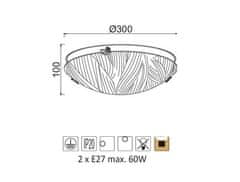 ACA  Nástěnné svítidlo FORCE max. 60W/230V/E27/IP20