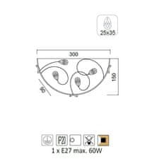 ACA  Nástěnné svítidlo ANYA max. 60W/230V/E27/IP20