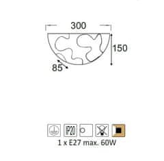 ACA  Nástěnné svítidlo PUZZLE max. 60W/230V/E27/IP20