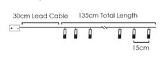 ACA Lightning  LED vánoční girlanda - Lístečky zlaté, teplá bílá, 3xAA, 160 cm, IP20