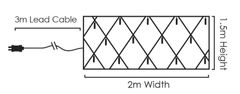 ACA Lightning  LED vánoční síť na zeď hvězdičky, 3x2m, studená bílá, IP44, 230V, 240 LED