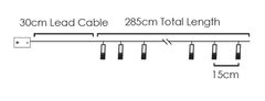 ACA Lightning  LED světelný řetěz - Kolíčky, studená bílá, 3x baterie AA, 315 cm, IP20