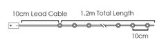 ACA Lightning  LED dekorační měděná girlanda, teplá bílá barva, 2xCR2032, 120 cm, IP20