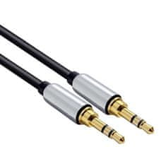 Solight  JACK audio kabel, JACK 3,5mm konektor - JACK 3,5mm konektor, stereo, blistr, 1m