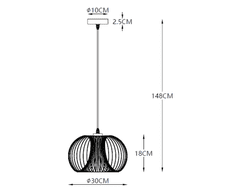 LUCIDE  VINTI závěsné svítidlo 02400/30/30