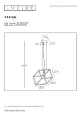 LUCIDE  FABIAN závěsné svítidlo 00425/01/30