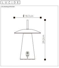 LUCIDE  LA DONNA LED stolní dekorativní lampa 27500/02/31