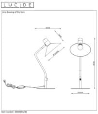 LUCIDE  PEPIJN stolní dekorativní lampa 05528/01/30