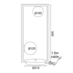 ACA  Stolní lampa QUADRO Avangarde, 2xG9, IP20