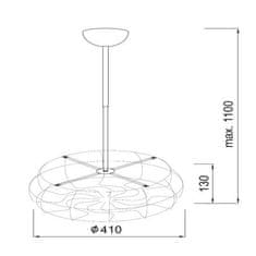 ACA  Závěsné svítidlo Army ventilator, 5xE27