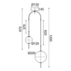 ACA  LED závěsné svítidlo AMELIA 11W/230V/3000K/1150Lm/IP20, Flicker free