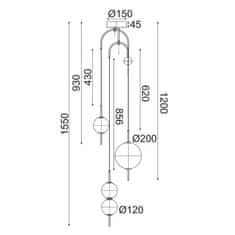 ACA  LED závěsné svítidlo AMELIA 19W/230V/3000K/1950Lm/IP20, Flicker free