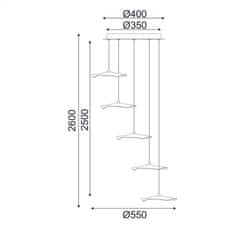 ACA  LED závěsné svítidlo NIMFEA 25W/230V/3000K/1750Lm/IP20, Flicker free