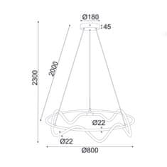 ACA  LED závěsné svítidlo KYMA 60W/230V/3000K/3400Lm/IP20, Flicker free