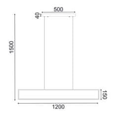 ACA  LED závěsné svítidlo AELIA 32W/230V/3000K/2600Lm/IP20, Flicker free