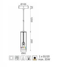 ACA  Závěsné svítidlo BUTTONS max. 35W/GU10/230V/IP20