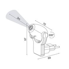 ACA Lightning  Dětské LED svítidlo do zásuvky Magický obraz, modrá barva