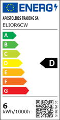 Diolamp  LED Filament žárovka čirá A60 6W/230V/E27/6500K/840Lm/360°