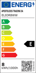 Diolamp  LED Filament žárovka čirá A60 8W/230V/E27/2700K/980Lm/360°