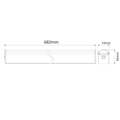 ACA Lightning  LED nástěnné svítidlo MIRAL 15W/230V/4000K/1300Lm/120°/IP44, s vypínačem a zásuvkou