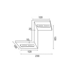 ACA Lightning  LED nástěnné dekorativní svítidlo TETRIS 8W/230V/3000K/660Lm/120°/IP20, matné černé