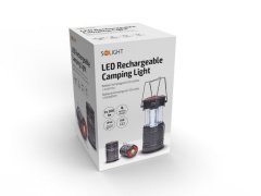 Solight  LED nabíjecí kempingové svítidlo s lucernou, 200lm, šedá