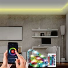 Solight  Wifi Smart LED světelný pásek, RGB+CCT, 5m, adaptér, dálkový ovladač