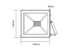 ACA Lightning  LED venkovní reflektor Q 30W/230V/BLUE/110°/IP66, černý