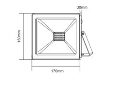 ACA Lightning  LED venkovní reflektor Q 50W/230V/BLUE/110°/IP66, černý