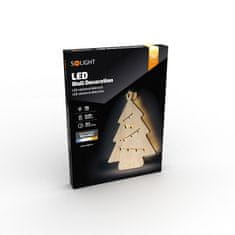 Solight  LED nástěnná dekorace vánoční stromek, 24x LED, 2x AA