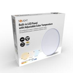 Solight  LED podhledové svítidlo CCT, IP44, 20W, 1800lm, 3000K, 4000K, 6000K, kruhové bílé