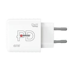 Skross  USB A+C nabíjecí adaptér Power charger 65W GaN EU, Power Delivery, typ C