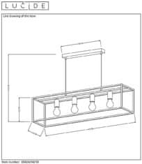 LUCIDE  RUBEN závěsné svítidlo 00424/04/30