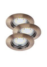 Rabalux  LED zápustné bodové svítidlo Lite 3x3W | 720lm | 3000K | IP40 - set 3 svítidel, bronz