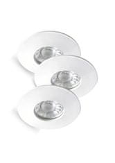 Rabalux  LED zápustné bodové svítidlo Randy 3x4W/350lm/3000K/IP44 - set 3 svítidel, bílá, 1078