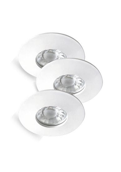 Rabalux  LED zápustné bodové svítidlo Randy 3x4W/350lm/3000K/IP44 - set 3 svítidel, bílá, 1078