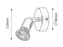 Rabalux  Nástěnné bodové svítidlo Norton spot 1xGU10, max. 50W, IP20, chrom