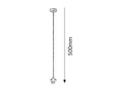 Rabalux  Kabel s objímkou Fix max. 60W/E27/IP20, saténový chrom