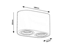 Rabalux  Přisazené stropní bodové svítidlo Kobald 2x42W/GU10 - bílá, 2052