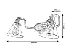 Rabalux  Koupelnové nástěnné svítidlo Antoine 2x40W | E14 | IP44 - chrom