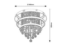 Rabalux  LED přisazený lustr Pallas 1x32W+3x40W | 3xE14 | 2030lm | 4000K - 3 fázové stmívání