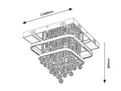 Rabalux  LED přisazený lustr Pallas 1x36W+4x40W | 4xE14 | 2430lm | 4000K - 3 fázové stmívání